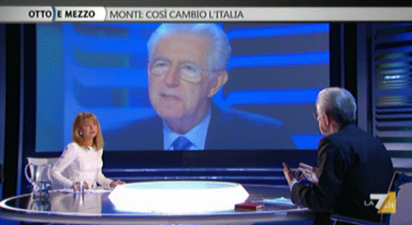 Mario Monti a Otto e Mezzo del 20 gennaio 2012