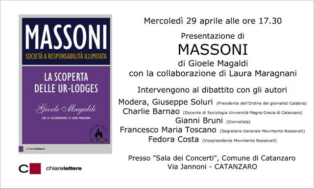 Presentazione Massoni Catanzaro 29 aprile 2015